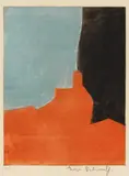 Serge Poliakoff, Composition rouge, grise et noire, 1959/1960, Colour etching and aquatint on wove paper