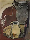 Ludwig Egidius Ronig, Krüge, 1928, Oil on canvas, relined