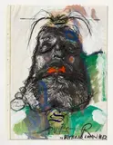 Arnulf Rainer Dieter Roth, Bitterer Lohn, 1970er Jahre, Mixed media, collaged with photocopy on paper in document sleeve