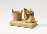 Jiří Kolář, Untitled, 1969, Three-part work: each sculpture made of imprinted paper. Approx