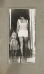 Miroslav Tichý, Untitled, 1950-1980s, Photo work: gelatin silver print flush-mounted to original card and with coloured mat. Total size