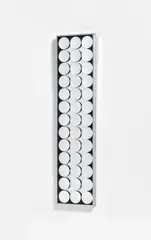 Adolf Luther, Untitled, 1972, Mirror object: 39 concave mirrors on mirror and panel resp
