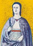 Andy Warhol, Saint Apollonia, 1984, Colour silkscreen on card