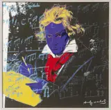 Andy Warhol, Ludwig van Beethoven, 2002, Wall object: Colour silkscreen on porcellain. In original wooden frame