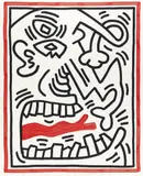 Keith Haring, Untitled, 1985, Original colour silkscreen on Rives cardboard