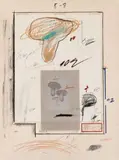 Cy Twombly, Natural History Part I (No.III), 1974, Grano-lithograph, lithograph, collotype, photochrome print, collage and crayons on cardboard