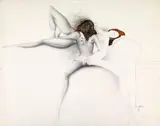 Paul Wunderlich, Aus: Homo sum, 1978, 4 works: each mixed media on cardboard