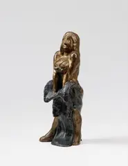 Striptease II by Alfred Hrdlicka, 1973, Bronze, partially painted. Height approx, sold Nov 2014