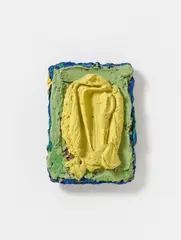 Groengeel by Bram Bogart, 1993, Mixed media on polyester compound. Approx, sold Nov 2014