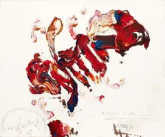 Hartwig Ebersbach, Kaspar-Kalligramm Ameise, 2004, Oil on canvas