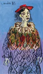 Untitled by George Condo, 1985, Oil on canvas, sold Nov 2014