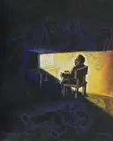 Triumph der Malerei by Jörg Immendorff, 1999, Oil on canvas, sold Nov 2014