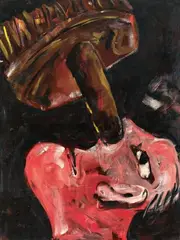 Untitled by Walter Dahn, 1982, Emulsion paint on canvas, sold Nov 2014