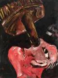 Walter Dahn, Untitled, 1982, Emulsion paint on canvas