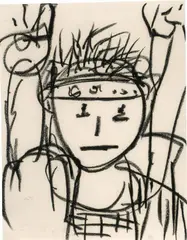 Maria Zerres, Tschau-Di-Di, 1989, Oil crayon on paper