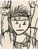 Maria Zerres, Tschau-Di-Di, 1989, Oil crayon on paper