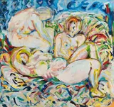 Maria Zerres, Untitled, 1982, Acrylic on hessian