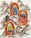 SEO, Untitled, 2004, Mixed media on Japan paper