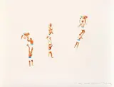 Norbert Bisky, Wir üben an der Mauer, 2002, Watercolour on cardboard