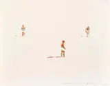 Norbert Bisky, Wer nicht mit uns ist, ist gegen uns, 2002, Watercolour on cardboard