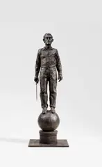 Neuer Eiserner Mann by Stephan Balkenhol, 2004, Bronze with brown-black patina on bronzen plinth. Height approx, sold Nov 2014