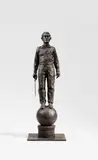 Neuer Eiserner Mann by Stephan Balkenhol, 2004, Bronze with brown-black patina on bronzen plinth. Height approx, sold Nov 2014