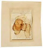 Untitled by Joseph Beuys, 1957, Pencil and iron chloride on lined paper on release paper. Approx, sold Nov 2014