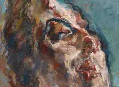Marwan, Untitled (Kopf), 1975/1976, Tempera on canvas