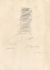 Cy Twombly, Agori, 1966, Oil, gouache and pencil on Fabriano cardboard