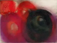 Frog Fire by Otto Piene, 1983, Acrylic and traces of fire on canvas, sold Nov 2014