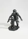 Malerstamm - Christian und Otto by Jörg Immendorff, 2002, Bronze with black patina. Height approx, sold Nov 2014