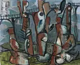 Markus Lüpertz, Vogelbrücke, 1988, Oil on canvas