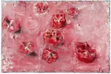 Barceló, Tomates au cadre bleu, 2009, Mixed media on canvas