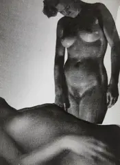Nude composition. by Heinz Hajek-Halke, 1930-36, Vintage ferrotyped gelatin silver print, sold Nov 2014