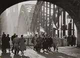 Theo Felten, Hohenzollern bridge, Cologne. St. Clemens, Cologne-Mulheim, 1950s/1960s, 2 vintages gelatin silver print on Agfa and Agfa-Portriga-Rapid paper resp
