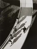 Lotte Laska, Zoobrücke Köln (Zoo's bridge, Cologne), 1960s, Vintage ferrotyped gelatin silver print on Agfa paper