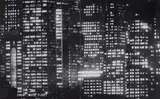 Andreas Feininger, Untitled (Manhattan at night), 1947, 2 ferrotyped gelatin silver prints, printed probably 1960s, assembled into a panorama. Each