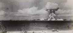 Untitled (Underwater atomic bomb, Bikini Atoll, 9 July 1946) by Joint Army Task Force One Photo, 1946, Vintage ferrotyped gelatin silver print, sold Nov 2014