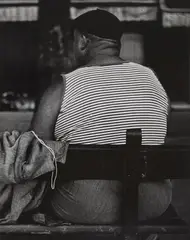 Circus man, Nice by Lisette Model, 1933-38, Gelatin silver print, printed 1970s, sold Nov 2014