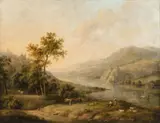 Caspar Schneider, Two Rhenish Landscapes, Oil on copper. Each