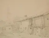 Carl Spitzweg, Study of a Farm in Bavaria
