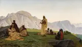 Gustave Boulanger, A Beduin Musician, Oil on canvas, mounted on hardboard