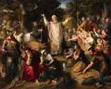 Johann Michael Wittmer, Saint Boniface Felling Donar's Oak, Oil on canvas