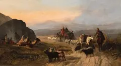 Fedor Bajkov, Shepherds in the Caucasus, Oil on canvas (relined)