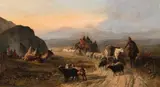 Fedor Bajkov, Shepherds in the Caucasus, Oil on canvas (relined)