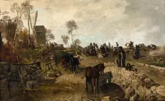 Gregor von Bochmann, Peasants Farming, Oil on canvas