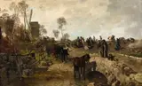Gregor von Bochmann, Peasants Farming, Oil on canvas