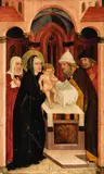 The Presentation of Jesus at the Temple The Flagellation of Christ by studio of Master of the Offering, Egg tempera on panel (parquetted). Each, sold Nov 2014