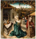 Probably South German School, circa 1480, The Nativity, Oil on panel