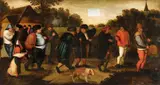 Marten van Cleve, A Bridal Procession, Oil on panel (parquetted)